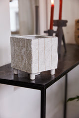Tarragona Square Reactive Glaze Sculptural Planters By Accent Decor