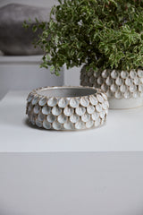 Mirabai Textured Glossy Bowl By Accent Decor