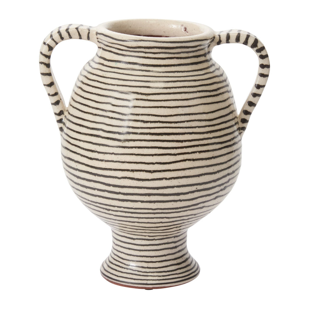 Lines Hand-Painted Ceramic Vase By Accent Decor