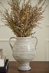 Lines Hand-Painted Ceramic Vase By Accent Decor