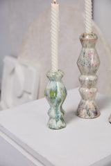 Ailey Hand-Painted Ceramic Candleholders By Accent Decor
