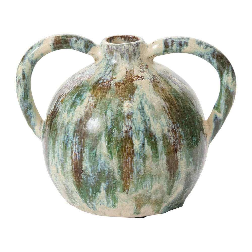 Mallika Hand-Painted Glossy Decorative Jug By Accent Decor