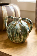 Mallika Hand-Painted Glossy Decorative Jug By Accent Decor