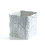 Linen Cube Ceramic Decorative Accent By Accent Decor - 5.5" x 5.5"