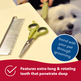 Safari Dog Grooming Comb for Medium and Fine Coats, 4.5"