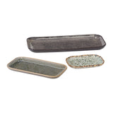 Starling Reactive Glaze Glossy Trays (Set of 3) By Accent Decor