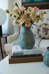 Caleta Sculptural Etched Vases By Accent Decor