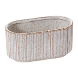 Stable Ribbed Glossy Planters By Accent Decor