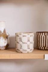 Anselm Hand-Painted Textured Pots By Accent Decor