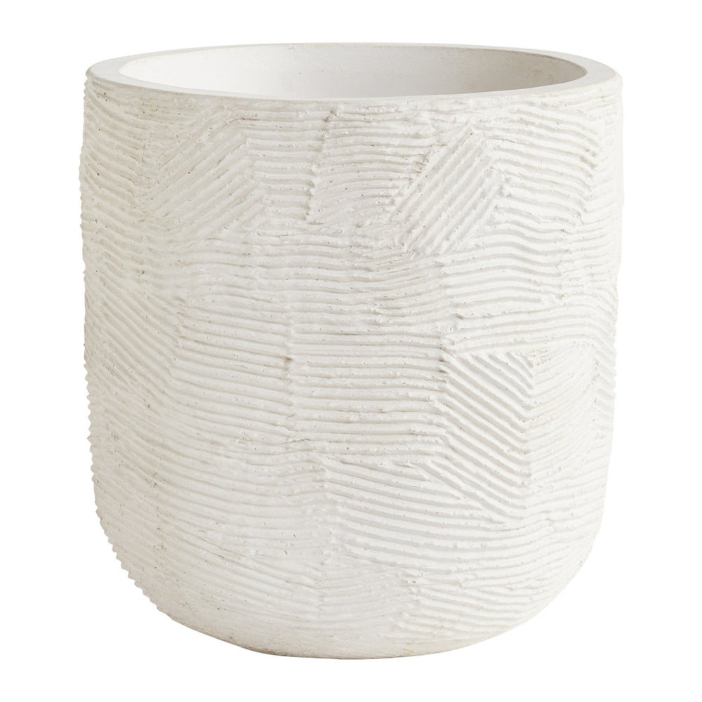 Greta Textured Concrete Pot By Accent Decor