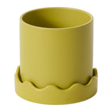 Pissaro with Saucer Matte Wavy Pots By Accent Decor