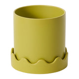 Pissaro with Saucer Matte Wavy Pots By Accent Decor