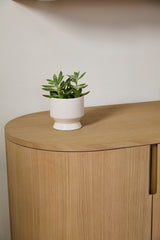Neutral Pasadena Matte Footed Pots By Accent Decor