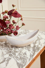 Carys Reactive Glaze Ceramic Boat-Shaped Vessels By Accent Decor