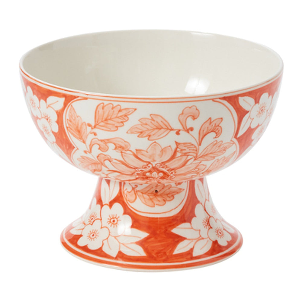 Coral Elodie Hand-Painted Glossy Decorative Vessels By Accent Decor