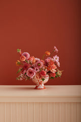 Coral Elodie Hand-Painted Glossy Decorative Vessels By Accent Decor