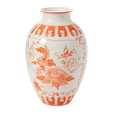 Coral Elodie Hand-Painted Glossy Decorative Vessels By Accent Decor