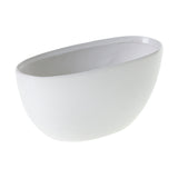 Metta Ceramic Boat-Shaped Vessels By Accent Decor - 8.75" x 3.75" x 4" / White