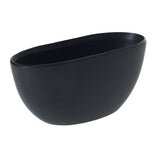 Metta Ceramic Boat-Shaped Vessels By Accent Decor - 8.75" x 3.75" x 4" / Black
