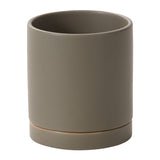 Romey Neutral with Saucer Matte Ceramic Pots By Accent Decor