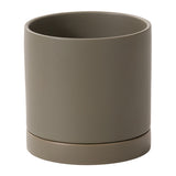 Romey Neutral with Saucer Matte Ceramic Pots By Accent Decor
