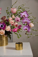 Gold Everest Textured Ceramic Decorative Vessels By Accent Decor