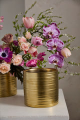 Gold Everest Textured Ceramic Decorative Vessels By Accent Decor