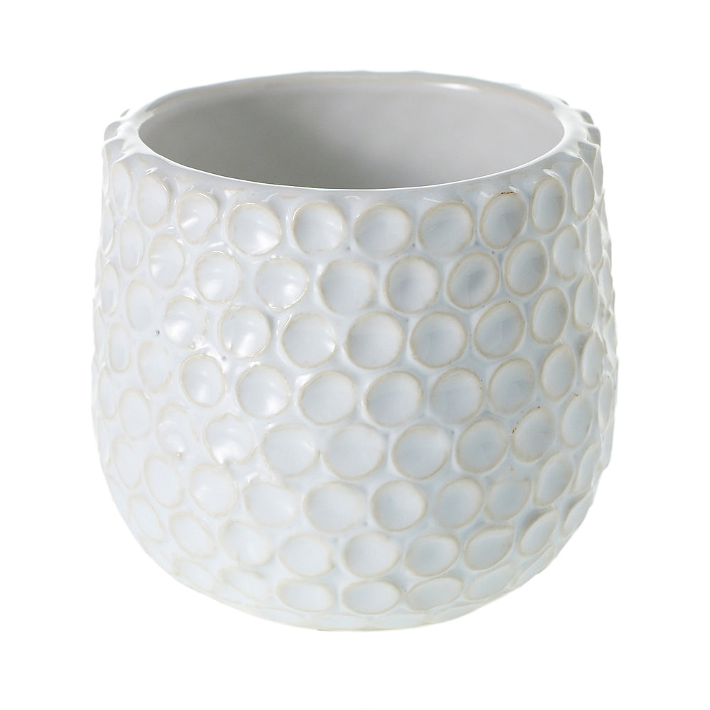 Ginny Textured Ceramic Pots By Accent Decor - 3.25" x 3"