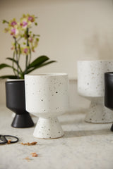 De Vil Speckled Ceramic Pots By Accent Decor