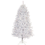 Vickerman Sparkle White Spruce Artificial Christmas Tree, 6.5', Warm White Mini Light