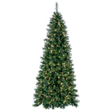 Vickerman Cashmere Pine Slim Artificial Christmas Tree, 6.5', Warm White Mini Light