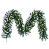 Vickerman Artificial Cashmere Pine Garland, 9' x 14", Warm White Mini Light