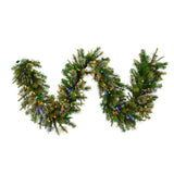 Vickerman Artificial Cashmere Pine Garland, 9' x 14", Multi-Colored Mini Light