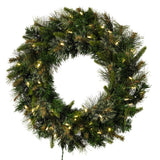Vickerman Artificial Cashmere Pine Wreath, 24", Warm White Mini Light