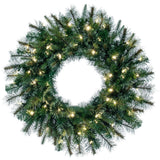 Vickerman Artificial Cashmere Pine Wreath, 30", Warm White Mini Light