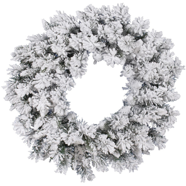 Vickerman Vickerman Artificial Flocked Snow Ridge Wreath (Multiple Sizes Available)