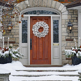 Vickerman Artificial Flocked Snow Ridge Wreath