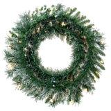 Vickerman Artificial Flocked Snow Ridge Wreath