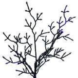 Vickerman Black Cedar Artificial Halloween Tree closeup of orange and purple LED lights