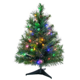 Vickerman Cheyenne Pine Artificial Tabletop Tree, 2', Multi-Colored Mini Light