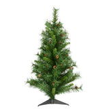 Vickerman Cheyenne Pine Artificial Tabletop Tree, 3', Unlit