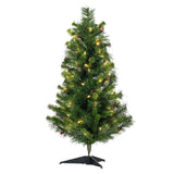 Vickerman Cheyenne Pine Artificial Tabletop Tree, 3', Multi-Colored Mini Light