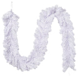 Vickerman Artificial Crystal White Garland, 9' x 12", Unlit
