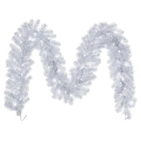 Vickerman Artificial Crystal White Garland, 9' x 12", Warm White Mini Light