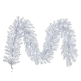 Vickerman Artificial Crystal White Garland, 9' x 16", Warm White Mini Light