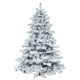 Vickerman Flocked Alaskan Artificial Christmas Tree, 7.5', Warm White Mini Light