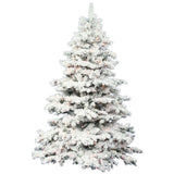 Vickerman Flocked Alaskan Artificial Christmas Tree, 6.5', Multi-Colored Mini Light
