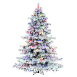 Vickerman Flocked Alaskan Artificial Christmas Tree, 4.5' x 44", Multi-Colored Mini Light & G50
