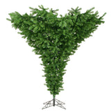 Vickerman Green Unique Artificial Upside Down Tree, 7.5', Unlit