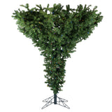 Vickerman Green Unique Artificial Upside Down Tree, 7.5', Multi-Colored Mini Light